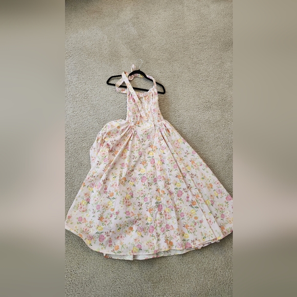 House of cb Adabella pink halter midi dress xs regular cups - Picture 2 of 6